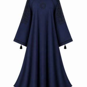 Amara Navy Embroidered Tassel Abaya